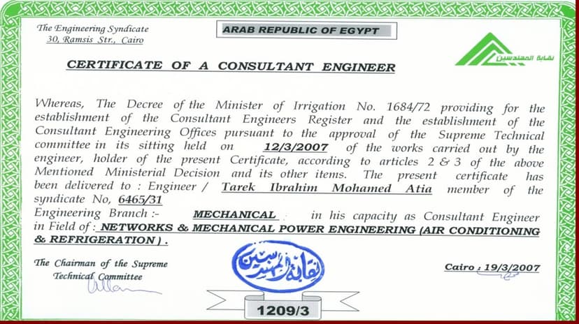 The Engineering Syndicate, Egypt